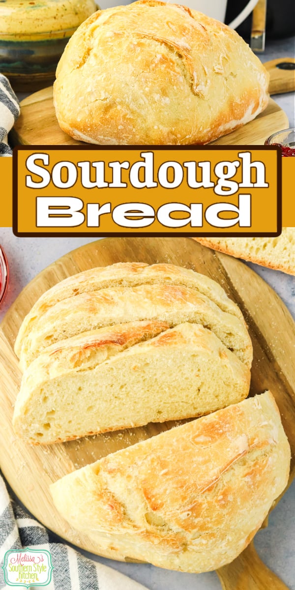 This Sourdough Bread features a tangy depth of flavor with a crispy outer crust and a soft, pillowy texture that makes it irresistible!   #sourdoughbread #sourdoughstarter #breadrecipes #dutchovenbread #easybreadrecipes via @melissasssk