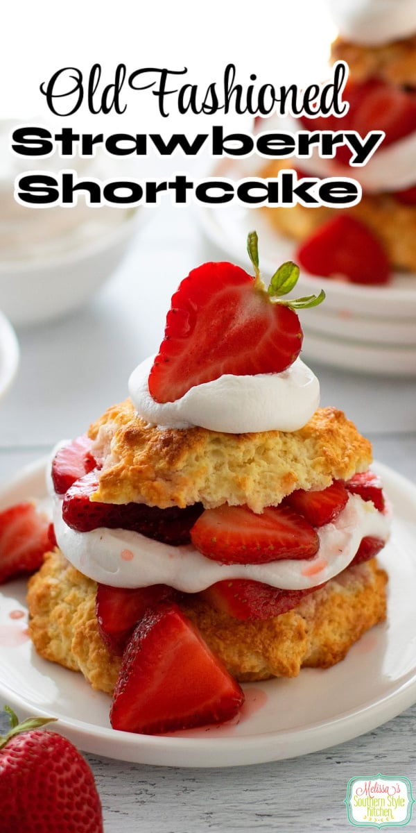 This easy homemade Strawberry Shortcake recipe features fresh cubed macerated strawberries and loads of fresh whipped cream #strawberryshortcake #strawbrries #strawberrydesserts #easystrawberryrecipes #shortcakes #beststrawberryshortcake via @melissasssk