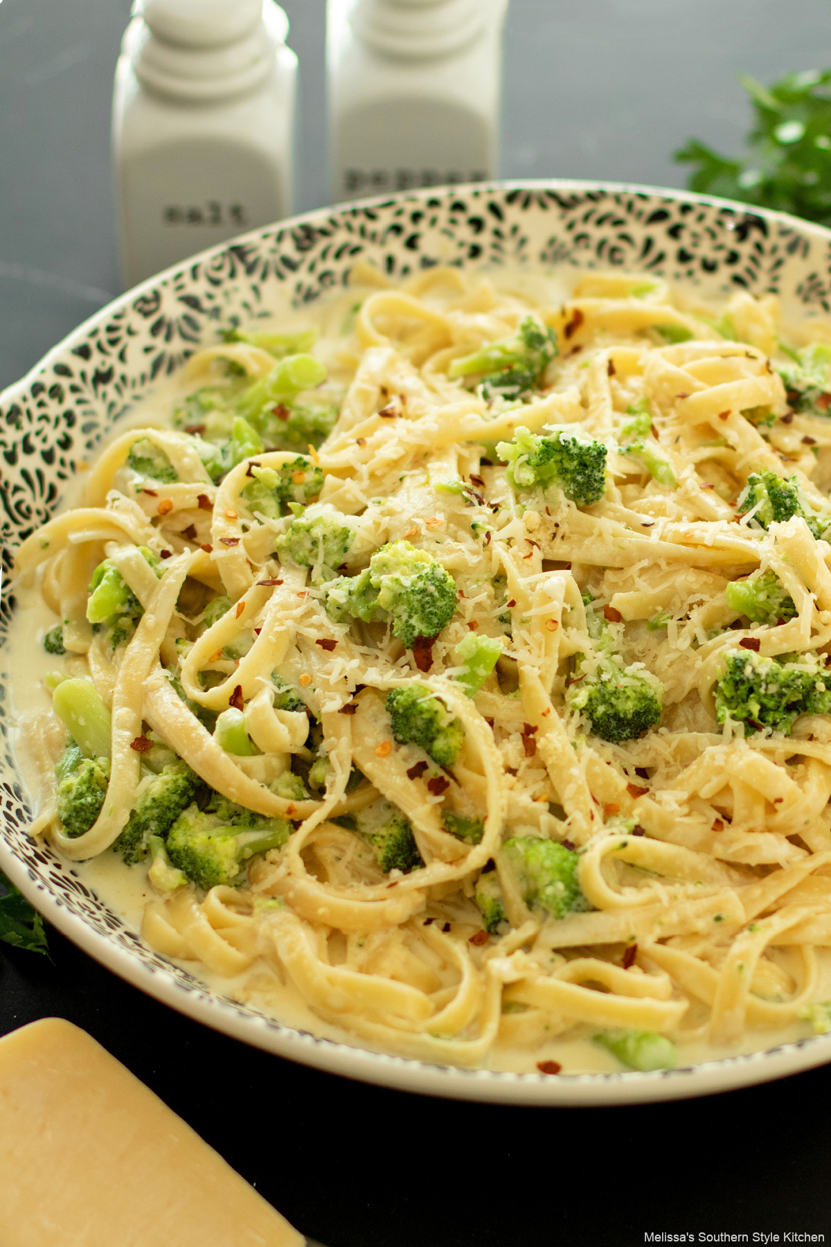 Broccoli Fettuccine Alfredo - melissassouthernstylekitchen.com