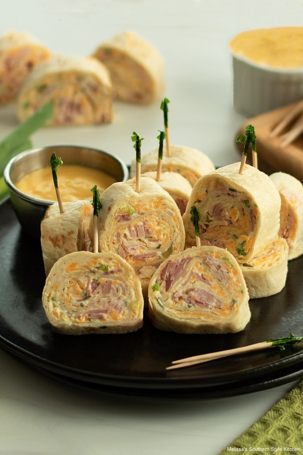 Ham and Cheese Pinwheels - melissassouthernstylekitchen.com