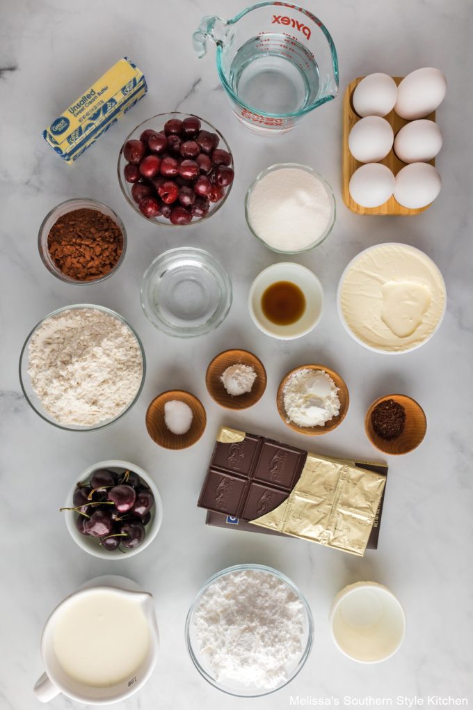 ingredients-to-make-classic-black-forest-cake-recipe