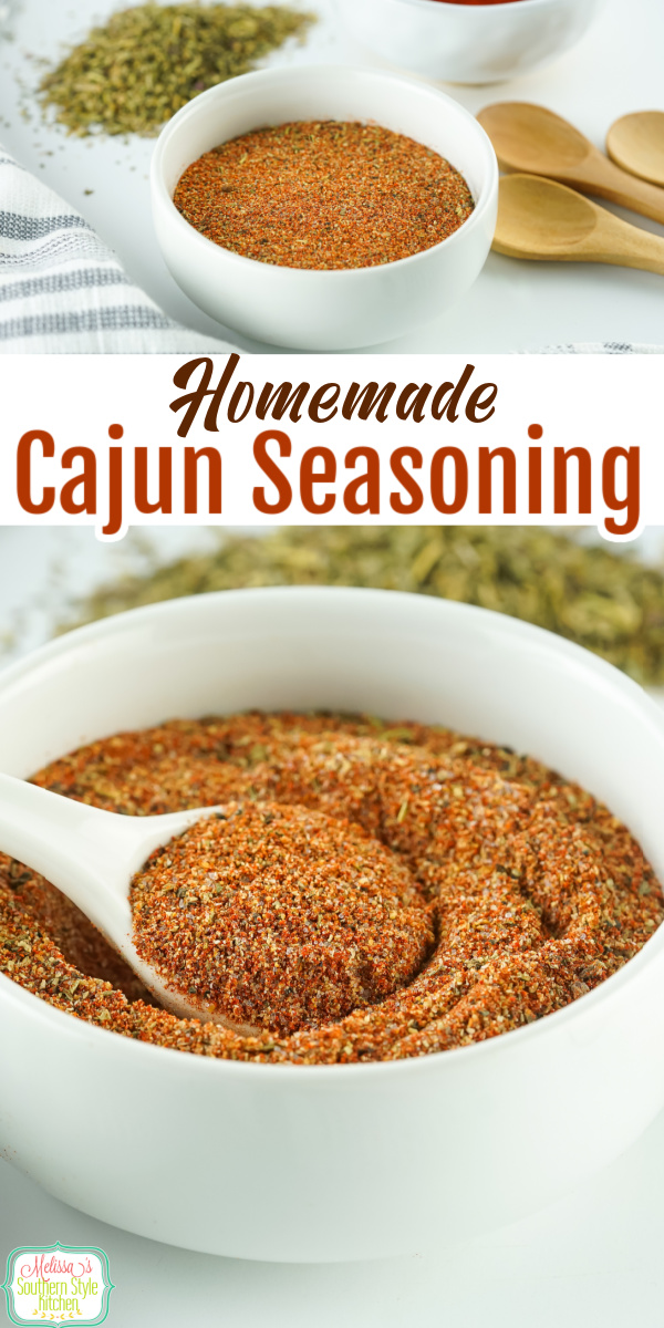 Turn up the flavor with this homemade Cajun Seasoning that's bold, smoky, and just the right amount of spicy. #cajunseasoning #creoleseasoning #spices #creolefood #cajunrecipes via @melissasssk