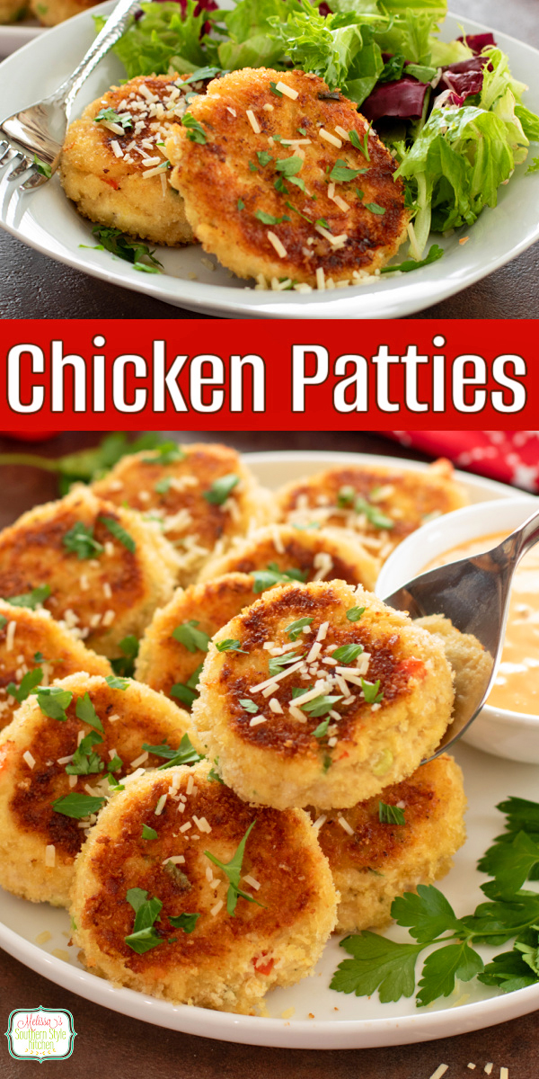 Crispy on the outside, tender on the inside, Southern-style Chicken Patties bring classic comfort food straight to your table. #easychickenrecipes #chickenpatty #chickenpatties #dinnerideas #southern via @melissasssk