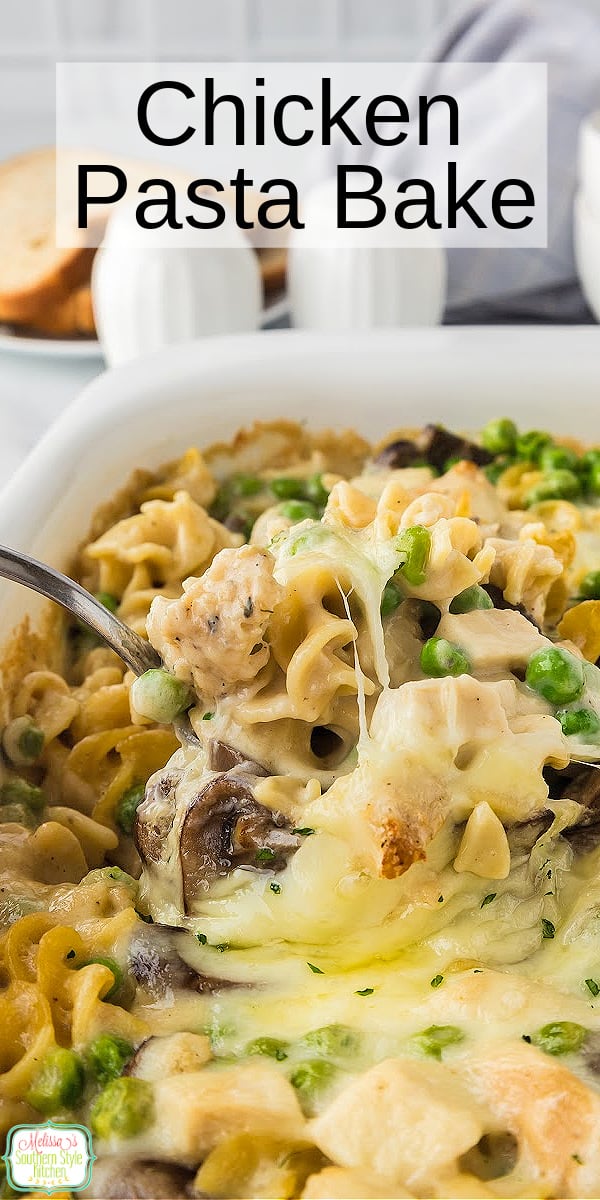 Looking for an easy dinner idea? This chicken pasta bake is creamy, cheesy, and packed with flavor. It&rsquo;s a simple weeknight meal your whole family will love. Don&rsquo;t forget to pin it! #chickenpastabake #pastabake #chickencasserole #easycasserole #weeknightdinner #easyfamilydinner #comfortfoodrecipes #familydinnerideas #dinnerideas #quickandeasymeals #easyrecipes #homecooking #cozymeals #cheesypasta #pastarecipes #chickendinner #mealprepideas #makeaheadmeals #budgetfriendlymeals #southerncooking via @melissasssk