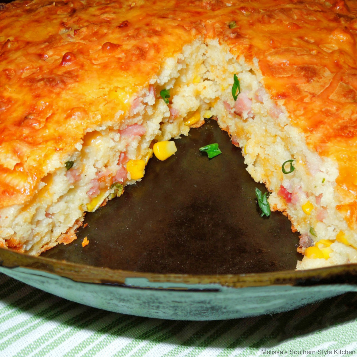 Ham and Cheese Cornbread - melissassouthernstylekitchen.com