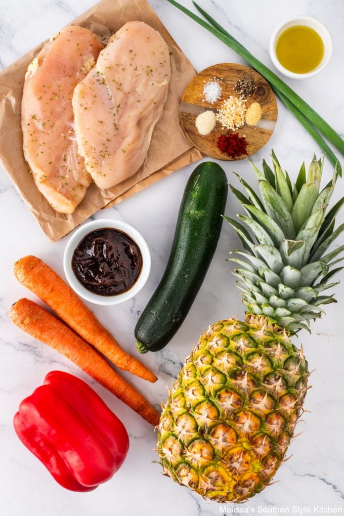 ingredients-to-make-teriyaki-chicken-and-pineapple