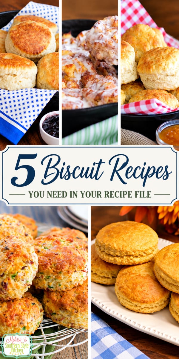 Looking for the perfect Southern biscuit recipes? This collection features 5 homemade favorites, including fluffy Southern Buttermilk Biscuits, Apple Pie Biscuits, Angel Biscuits, Sweet Potato Biscuits, and Ham & Cheese Biscuits. From classic and tender to sweet and savory, there's a biscuit recipe for every occasion! #SouthernRecipes #BiscuitRecipes #SouthernBiscuits #HomemadeBiscuits #BreakfastRecipes #BakingFromScratch #SouthernCooking #ComfortFood #EasyRecipes #Biscuits via @melissasssk